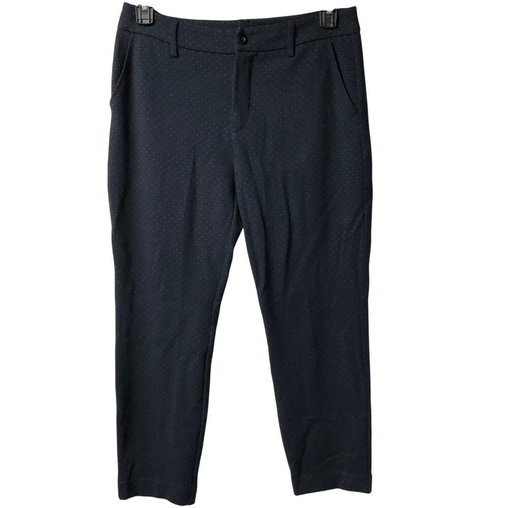 Cabi‎ Womens Black Patterned Cropped Pants Size 8